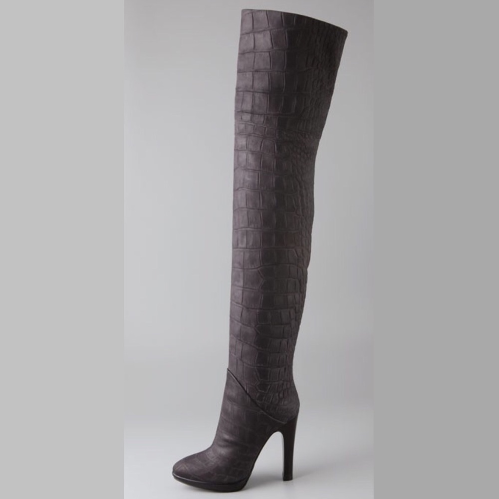 GIUSEPPE ZANOTTI: over the knee leather embossed - Picture 2 of 7